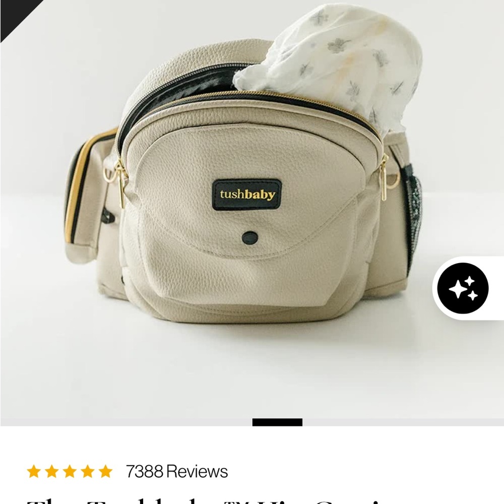 Tushbaby Cream Baby Bag